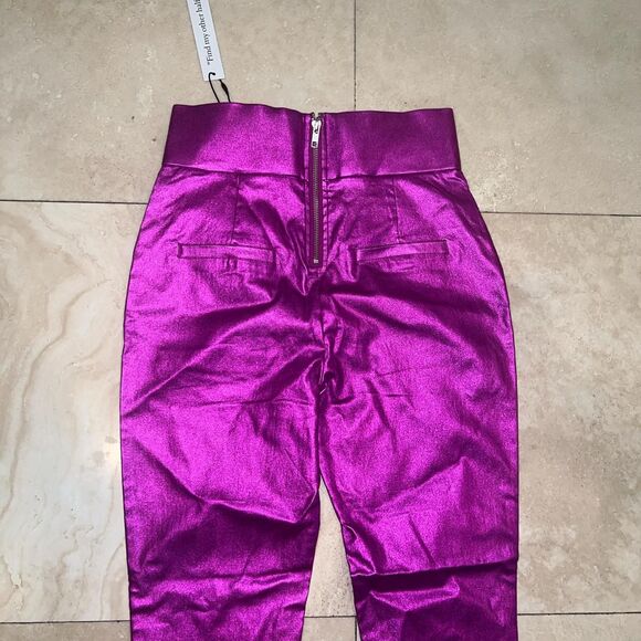NWT Akira Boozy Brunch Metallic Pants Size M - Picture 4 of 4